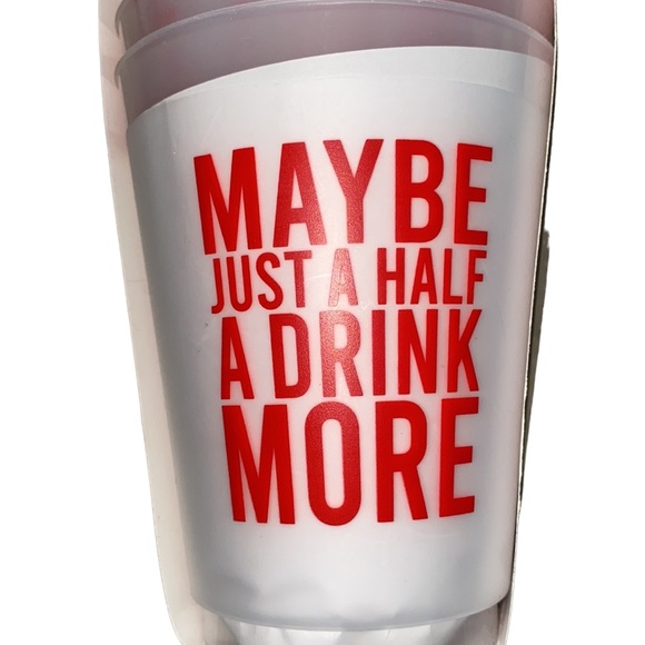 NEW plastic cup set “maybe just a half drink more” - Picture 2 of 3